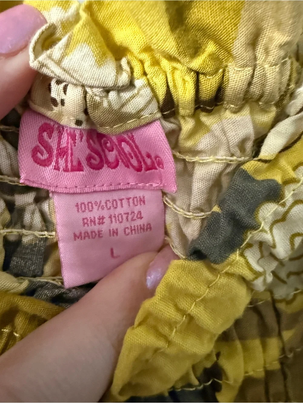 CuteY2K Yellow Floral Smocked Strapless Tiered Flowy Dress with Crochet Accents - Picture 7 of 7